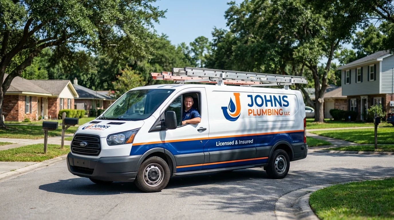 Johns Plumbing LLC service van in Walnutport, PA