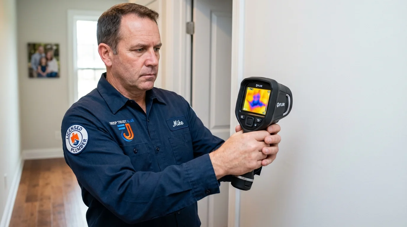 Thermal imaging leak detection by Johns Plumbing LLC in Walnutport